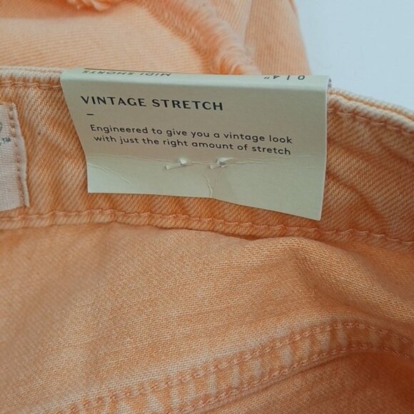 Universal Thread Denim Shorts Womens Orange Vintage Midi Cut Off Stretch - Picture 7 of 10